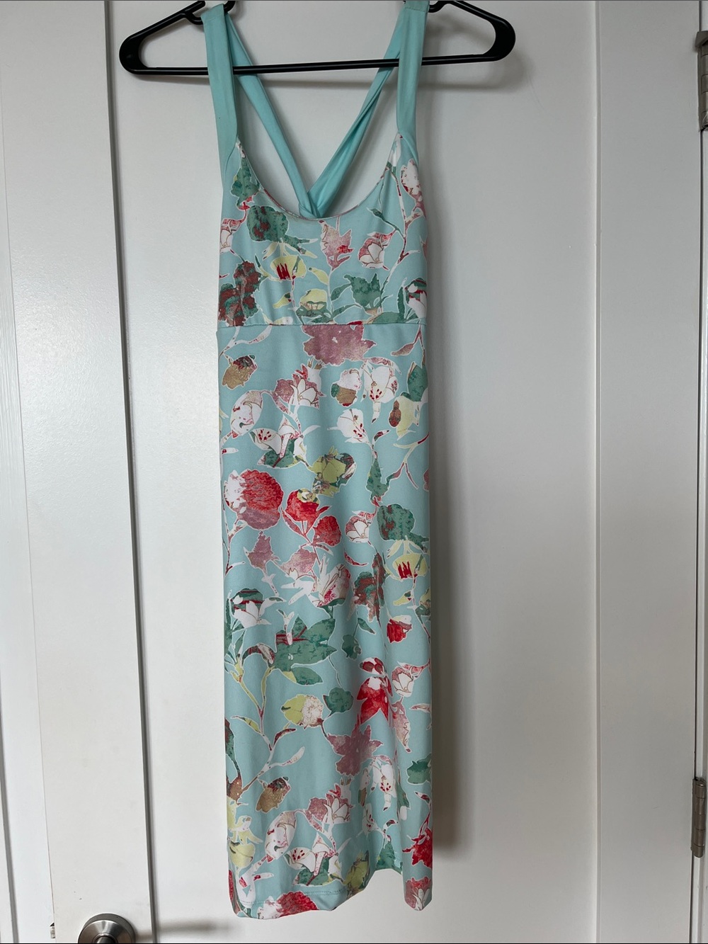 Patagonia Aqua Floral Slip Dress